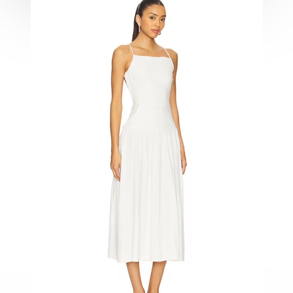 NWT X REVOLVE JULIETTA MIDI DRESS IN CLEAN IVORY. Brand new
